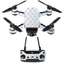 Mightyskins DJSPCMB-Diamond Plate Skin Decal for DJI Spark Mini Drone Combo - Diamond Plate