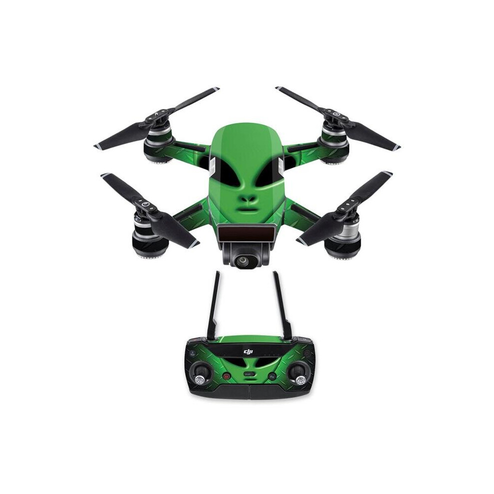Mightyskins Djspcmb-Alien Invasion Skin Decal For Dji Spark Mini Drone Combo - Alien Invasion