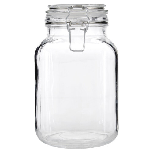 Vintage Style Glass Storage Jar Clip top Lid, 2000 ml