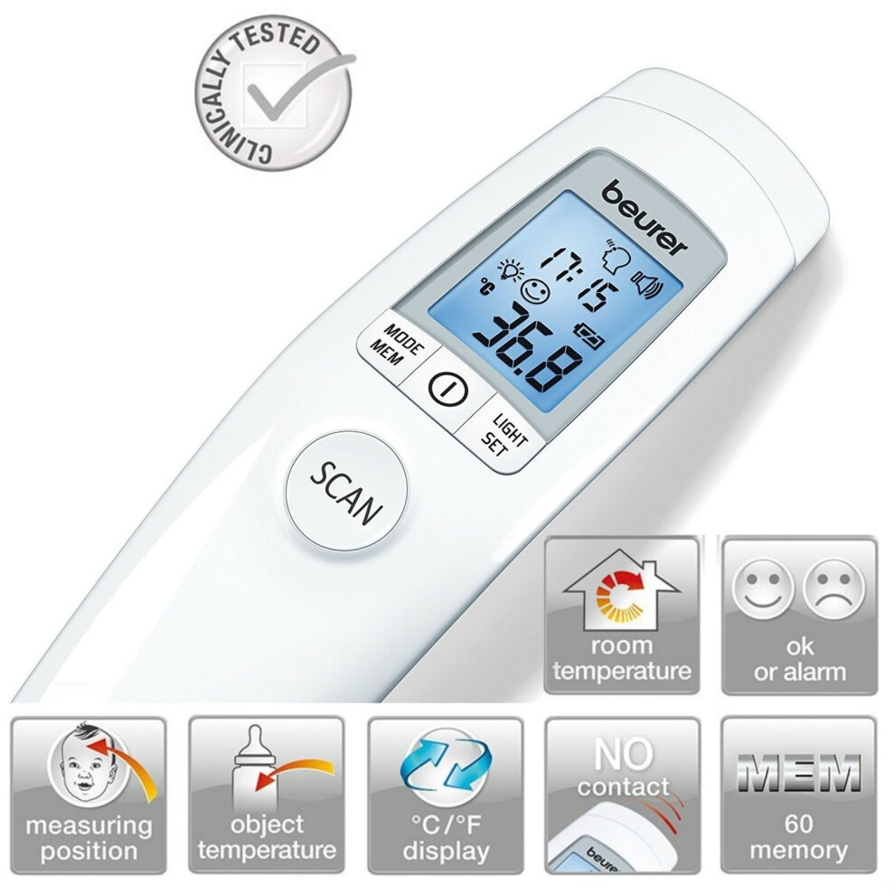 Beurer Ft90 Non Contact Infrared Clinicalaly Safe Thermometerâ¦Fever