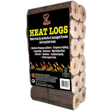 BigK 12 Heat Logs Eco HeatLogs: No Sparks, No Spitting, High Heat, Long Lasting, Low Ash, Pack of 12