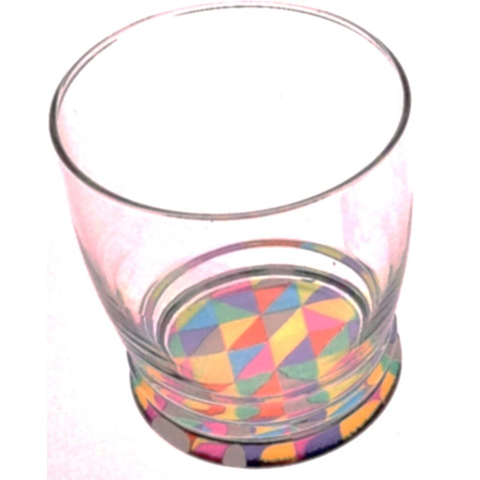 Set of 3 Wide Mouth Glass Tumblers Unique Design Made by Cerve in Italy 340ml