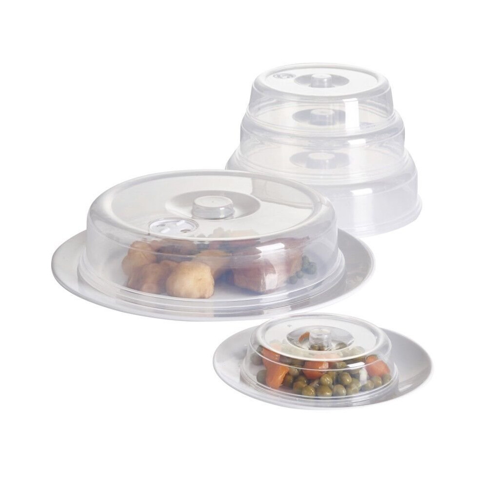 Set Of 5 Ventilated Microwave Plate Covers For Covering Food Splatter Mixed Size