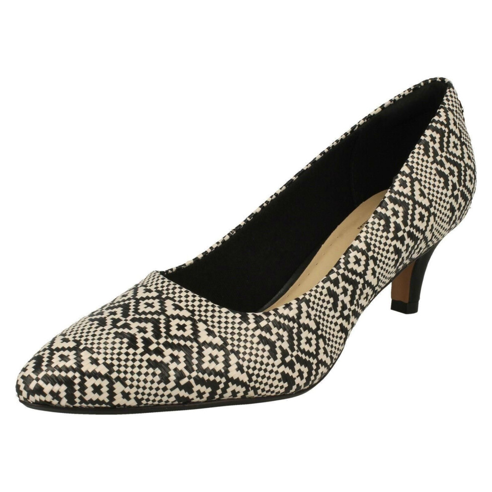 Clarks (Uk 6.5, ) Ladies Pointed Toe Court Shoes Linvale Jerica - D Fit Black