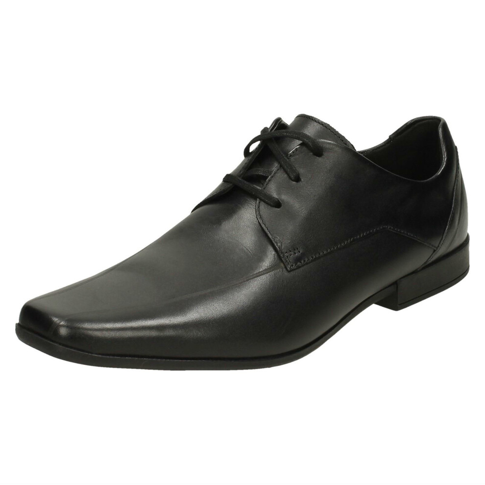 (UK 6, Black) Mens Clarks Formal Shoes Glement Over - G Fit