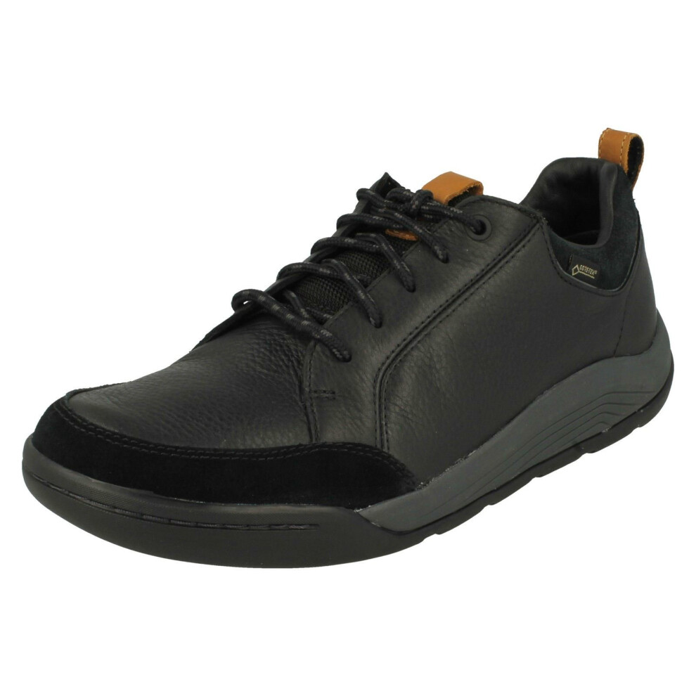 (UK 6, Black) Mens Clarks Casual Gore-Tex Shoes Ashcombe Bay GTX - G Fit