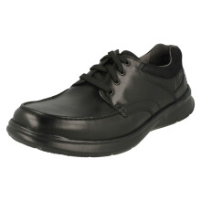 (UK 7, Black) Mens Clarks Casual Shoes Cotrell Edge - G Fit