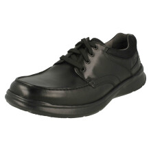 (UK 6, Black) Mens Clarks Casual Shoes Cotrell Edge - G Fit