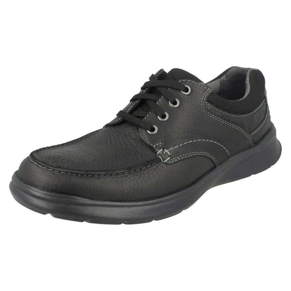 (UK 8.5, Black Oily (Black)) Mens Clarks Casual Shoes Cotrell Edge - G Fit