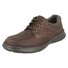(UK 7, Brown Oily (Brown)) Mens Clarks Casual Shoes Cotrell Edge - H Fit