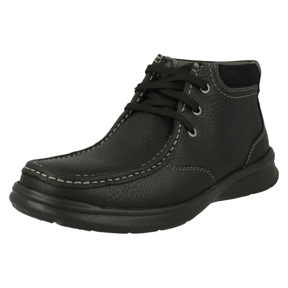 (UK 9.5, Black) Mens Clarks Casual Lace Up Boots Cotrell Top - G Fit