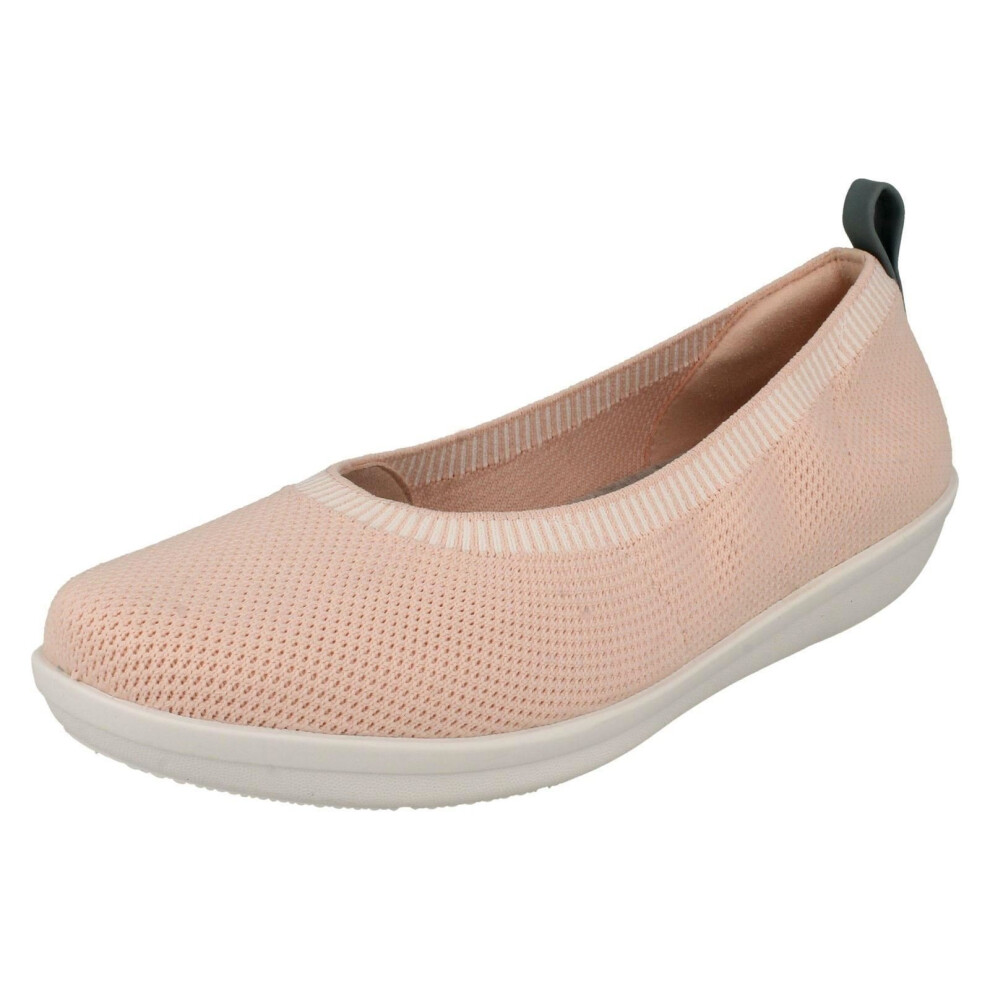 (UK 4.5, Light Pink (Pink)) Ladies Clarks Casual Slip On Shoes Ayla Paige - D Fit