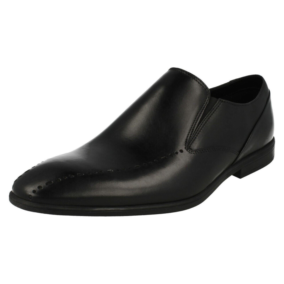 (UK 6, Black) Mens Clarks Formal Slip On Shoes Bampton Free - G Fit