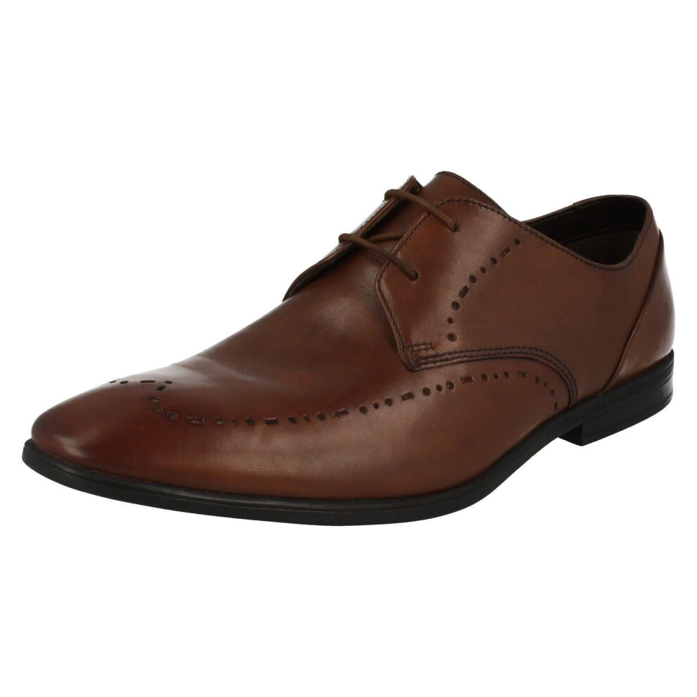 Clarks (Uk 7.5, Tan (Brown)) Mens Smart Lace Up Shoes Bampton Limit - G Fit Brown