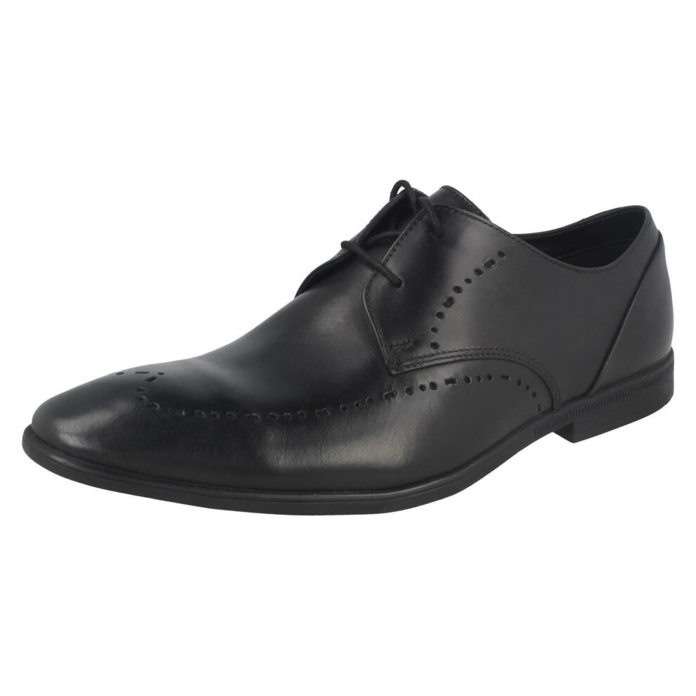 (UK 10, Black) Mens Clarks Smart Lace Up Shoes Bampton Limit - G Fit