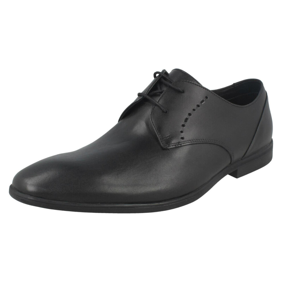 (UK 9.5, Black) Mens Clarks Formal Lace Up Shoes Bampton Lace - G Fit