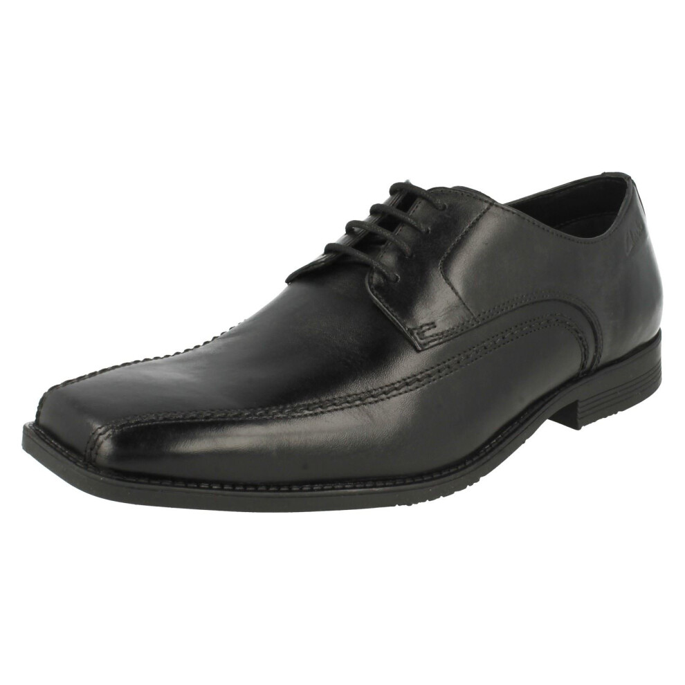 (UK 8, Black) Mens Clarks Formal Lace Up Shoes Baker Lace - G Fit