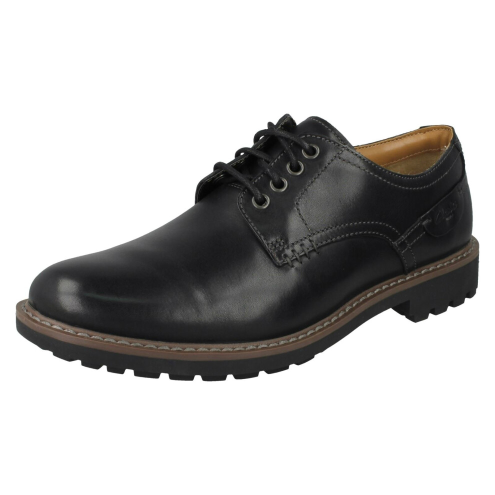 (UK 10, Black) Mens Clarks Formal  Lace Up Shoes Montacute Hall - G Fit