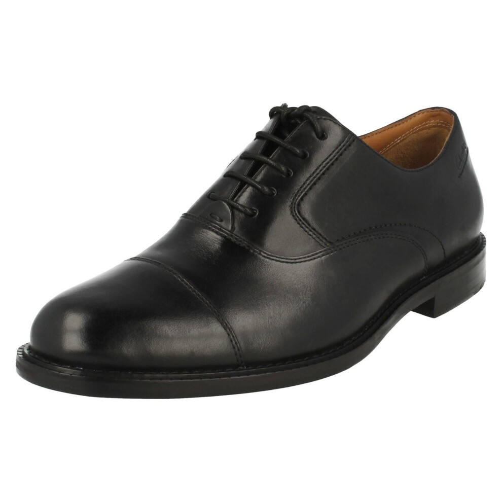 (UK 7, Black) Mens Clarks Formal Lace Up Shoes Dorset Boss - G Fit