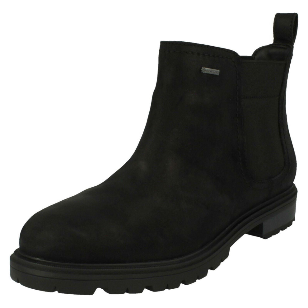 (UK 6, Black) Ladies Clarks Pull on Ankle Boots Doxbury Jazz Gtx