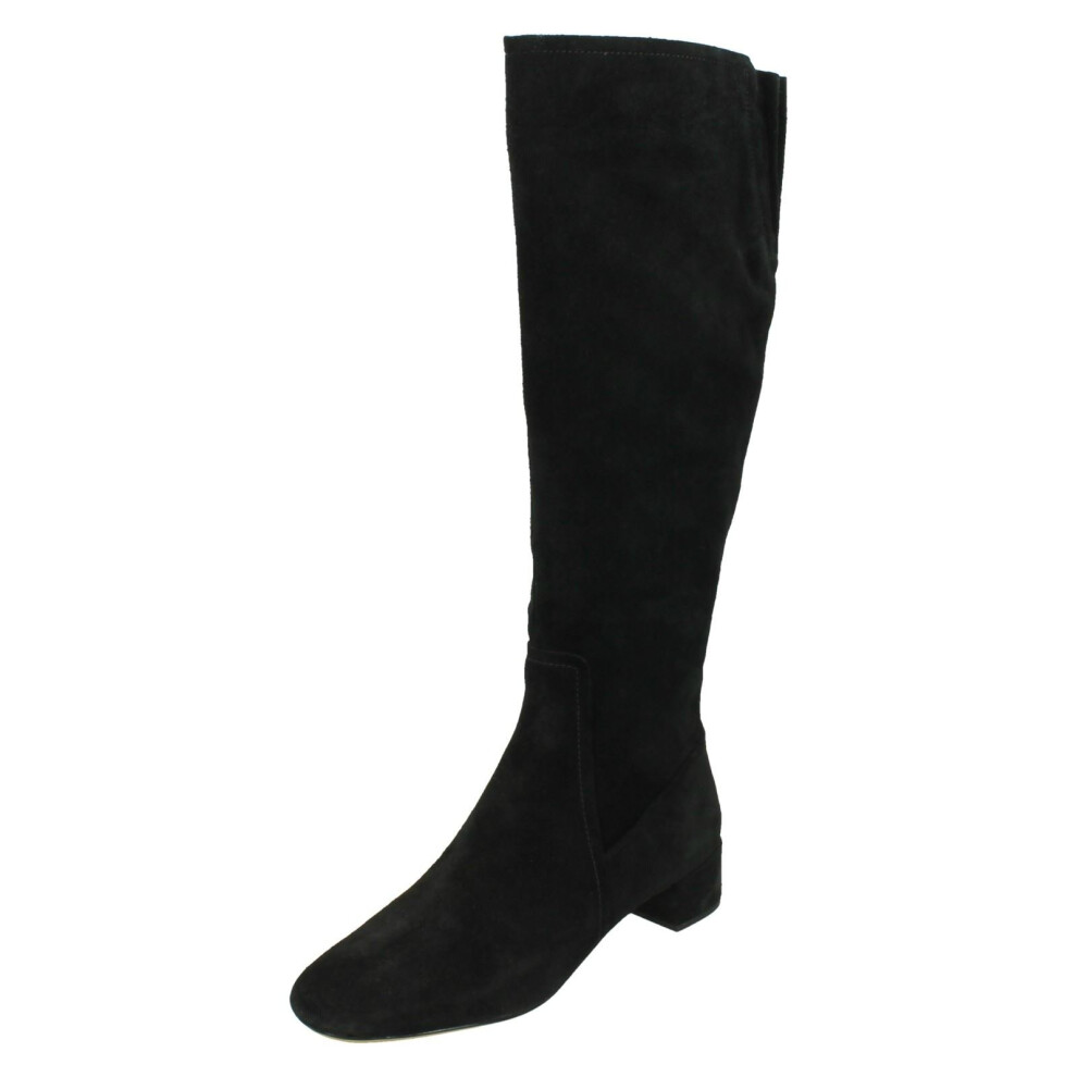 (UK 3, Black) Ladies Clarks Knee High Boots Orabella Ava - D Fit