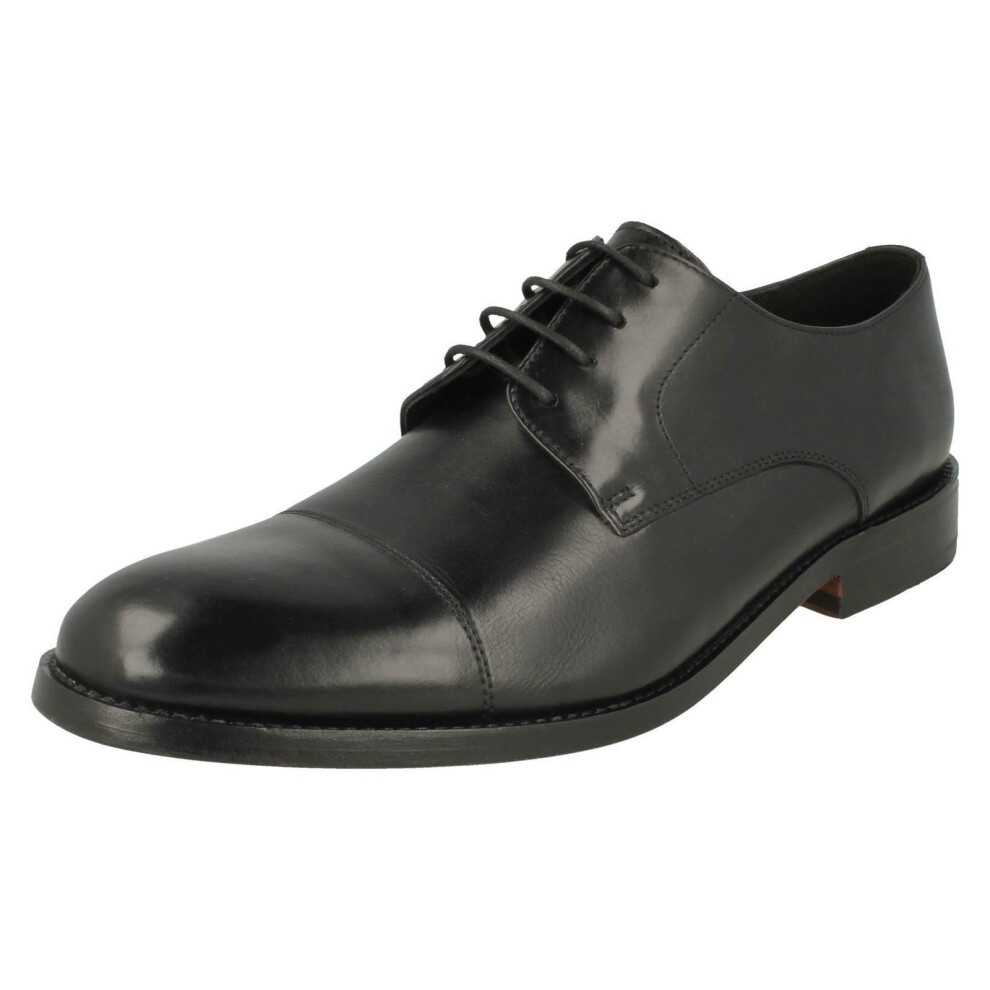 (UK 8.5, Black) Mens Clarks Formal Lace Up Shoes James Cap - G Fit