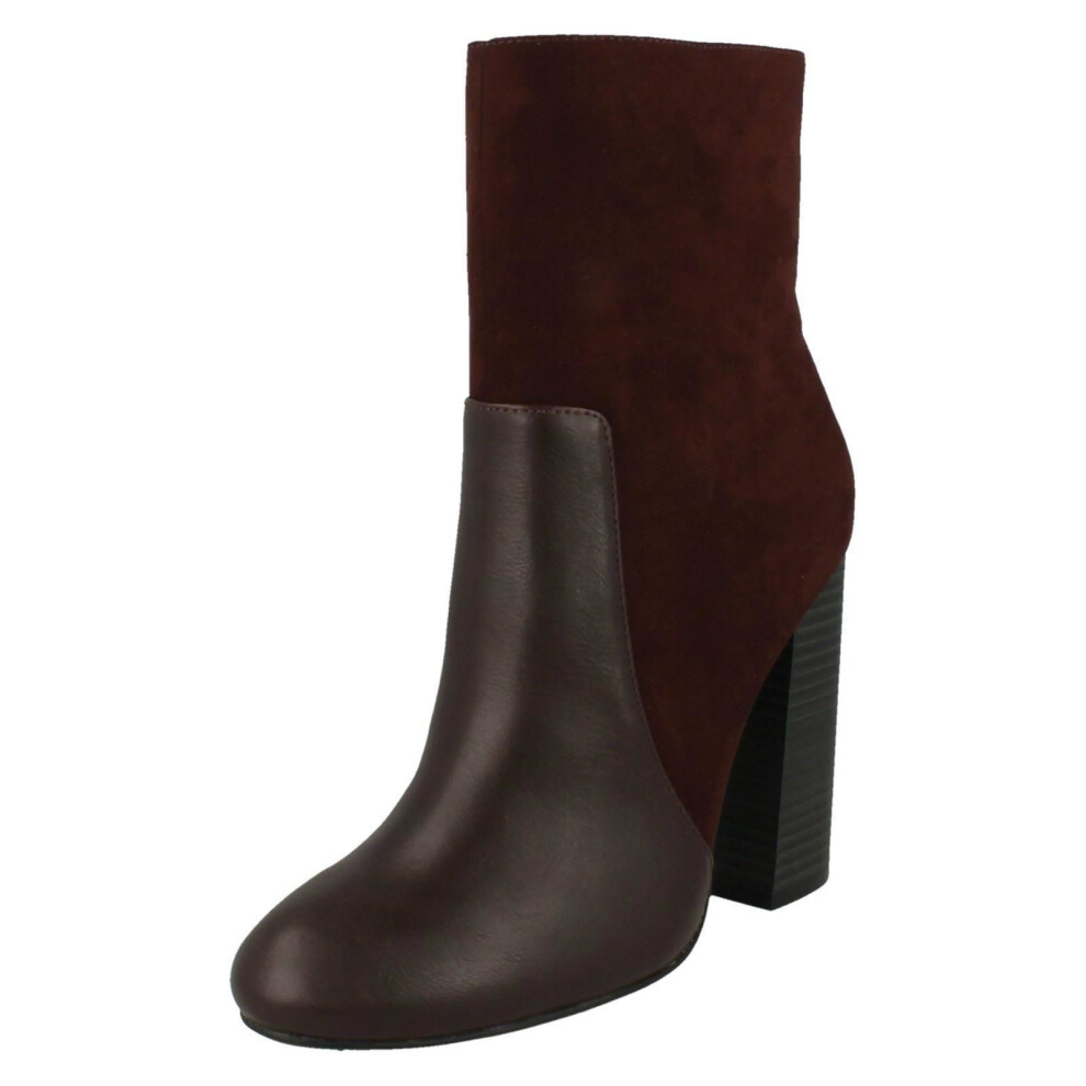 (UK 5, Burgundy (Red)) Ladies Anne Michelle High Ankle Boots