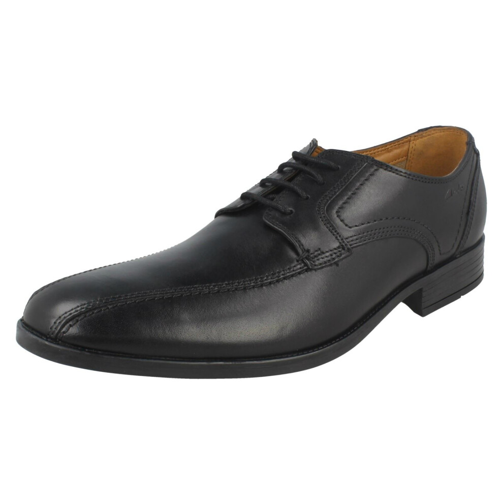 (UK 8, Black) Mens Clarks Formal Lace Up Shoes Kalden Vibe - G Fit