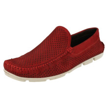 (UK 8, Red) Mens Anatomic Casual Slip On Shoes Coari