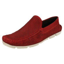(UK 7, Red) Mens Anatomic Casual Slip On Shoes Coari