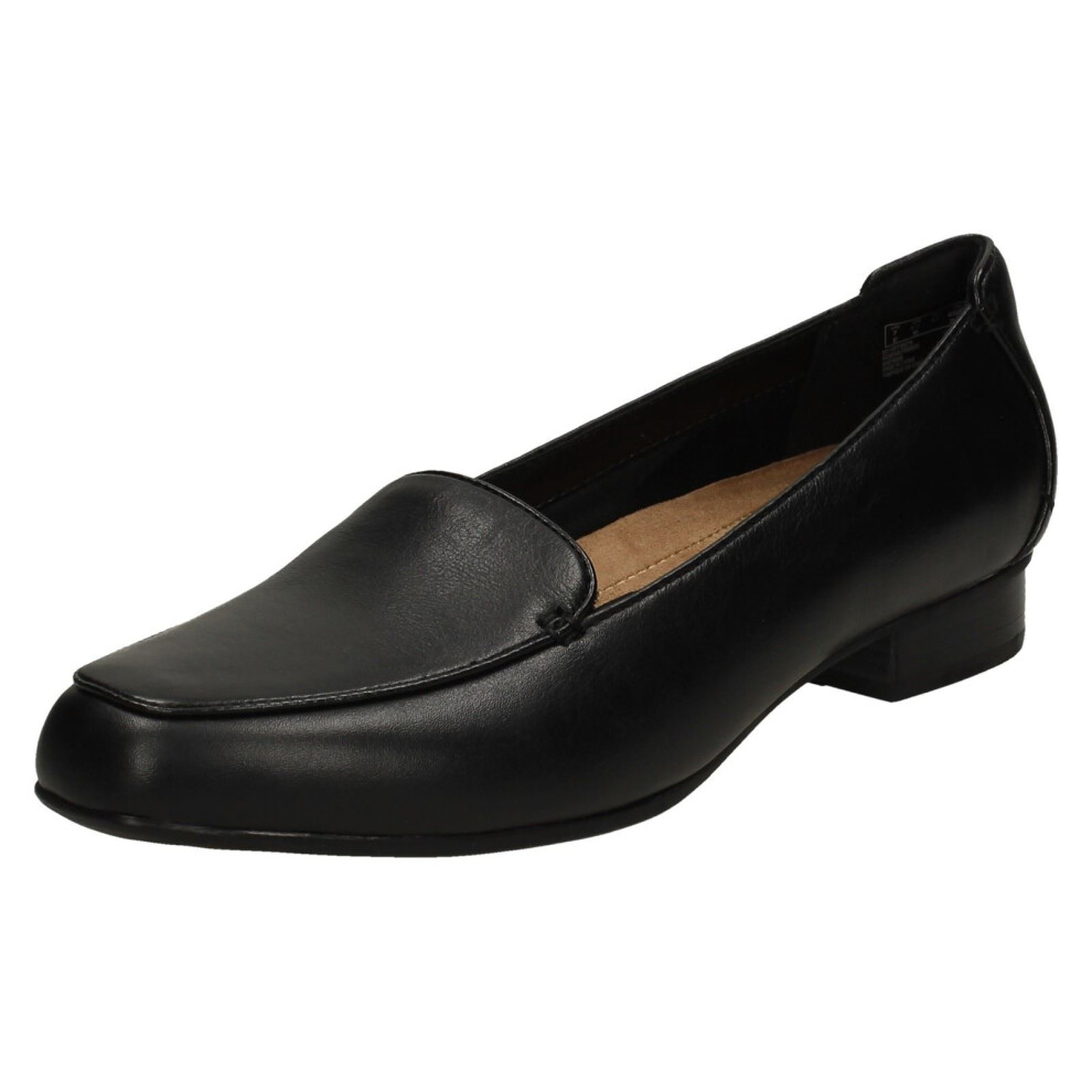 (UK 6.5, Black) Ladies Clarks Flats Keesha Luca - D Fit