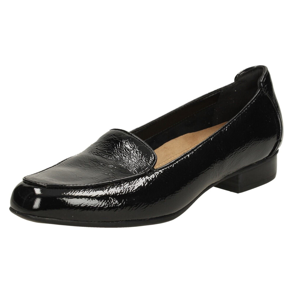 (UK 3, Black) Ladies Clarks Flats Keesha Luca - E Fit