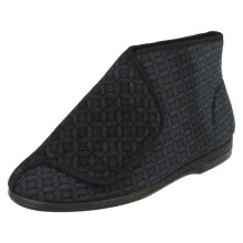 (UK 6, Navy (Blue)) Mens Balmoral Boot Slippers VB M46