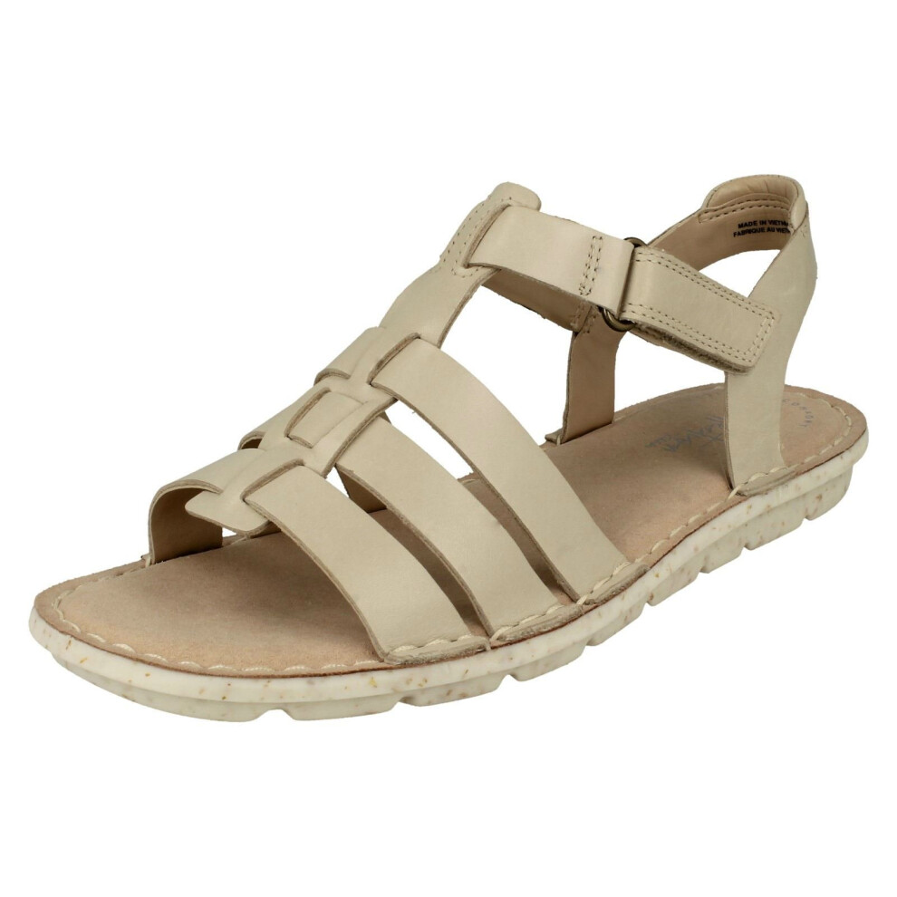 (UK 3, Ivory) Ladies Clarks Gladiator Style Sandals Blake Jewel - D Fit