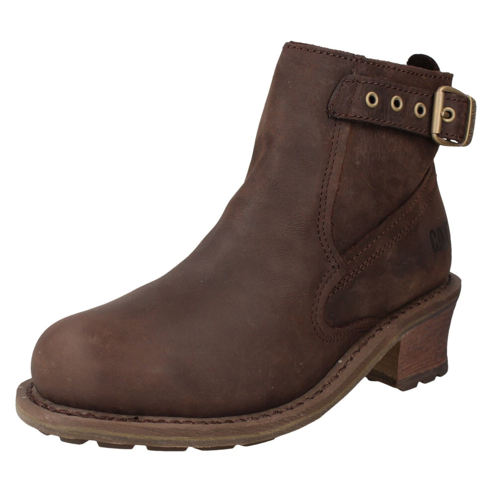 (UK 3, Coffee Bean (Brown)) Ladies Caterpillar Ankle Boots Pamela WP