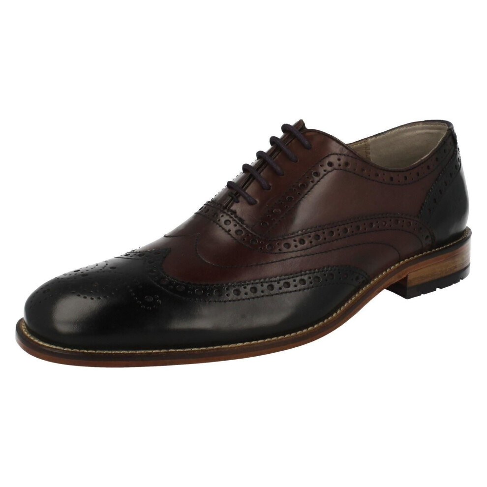 (UK 9, Black) Mens Clarks Formal Brogues Penton Limit - G Fit