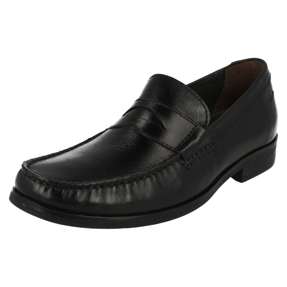 (UK 6, Black) Mens Clarks Smart Loafers Cantin Sole - G Fit