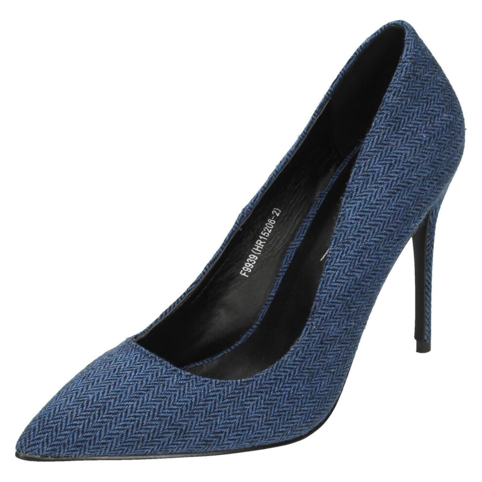 (UK 7, Navy (Blue)) Ladies Anne Michelle Court Shoes