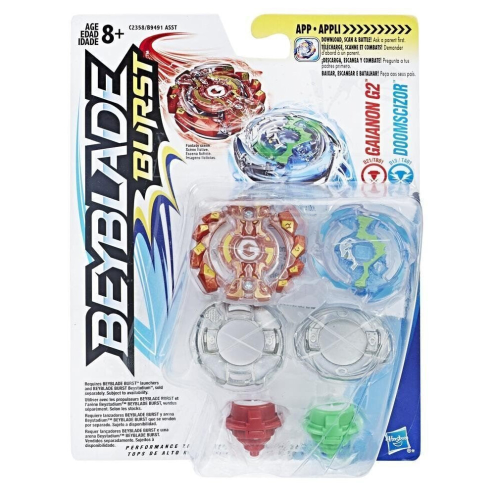 Beyblade Burst - Dual Pack - Gaianon G2 And Doomscizor #b9491