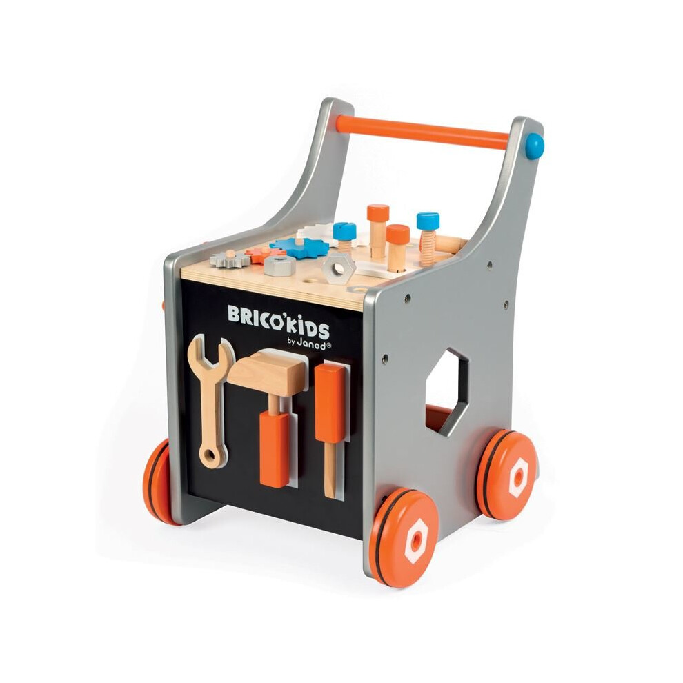 Chariot magn   tique DIY Janod Brico'kids - Trotteur avec 26 accessoires - D   s 18 mois - J06478