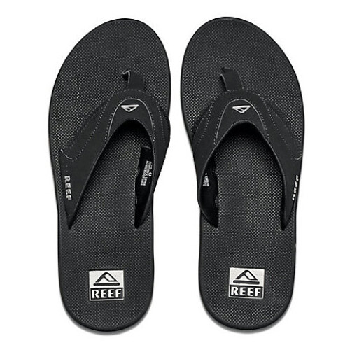 Reef (UK 7) Reef Fanning Flip Flops - Black / Silver 2