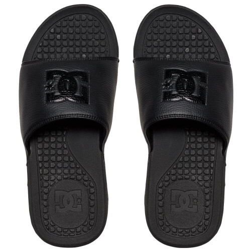 DC Comics (UK 8) DC Bolsa Slider Flip Flops - Black / Black / Black