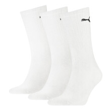(UK 6-8) Puma 3 Pack Crew Sports Socks - White