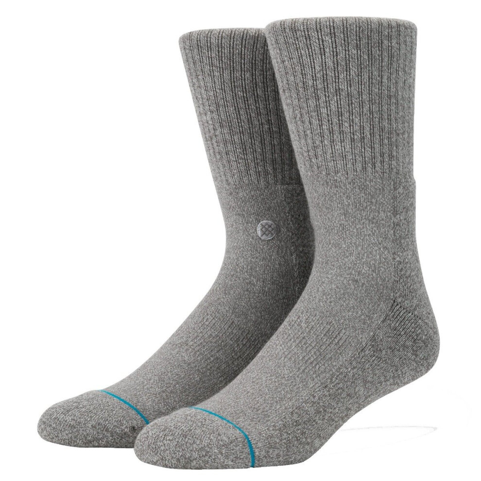 Stance Icon 3 Pack Socks - Grey Heather-Medium
