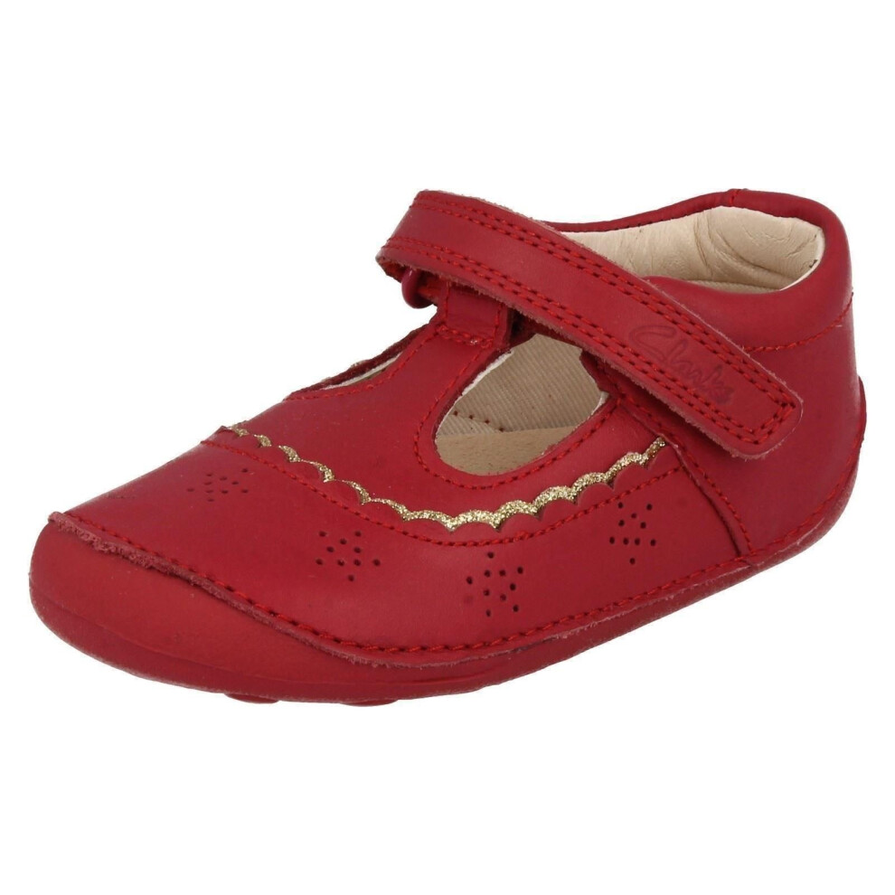 (UK 5 Infant, Berry (Red)) Infant Girls Clarks Cruisers Little Ida - G Fit