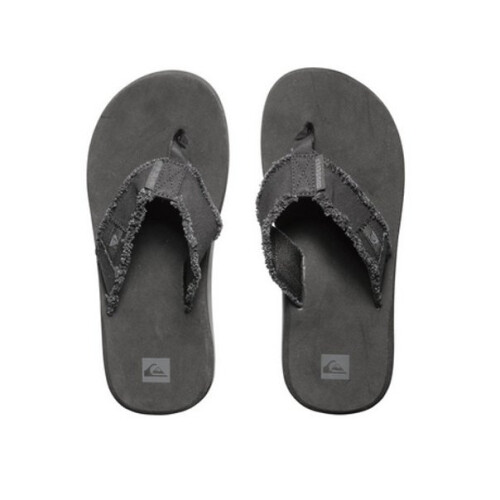 Quiksilver (UK 9) Quiksilver Monkey Abyss Flip Flops - Black / Black / Brown 1