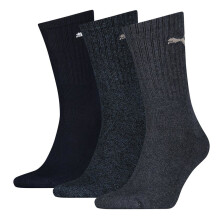 (UK 9-11) Puma 3 Pack Crew Sports Socks - Navy