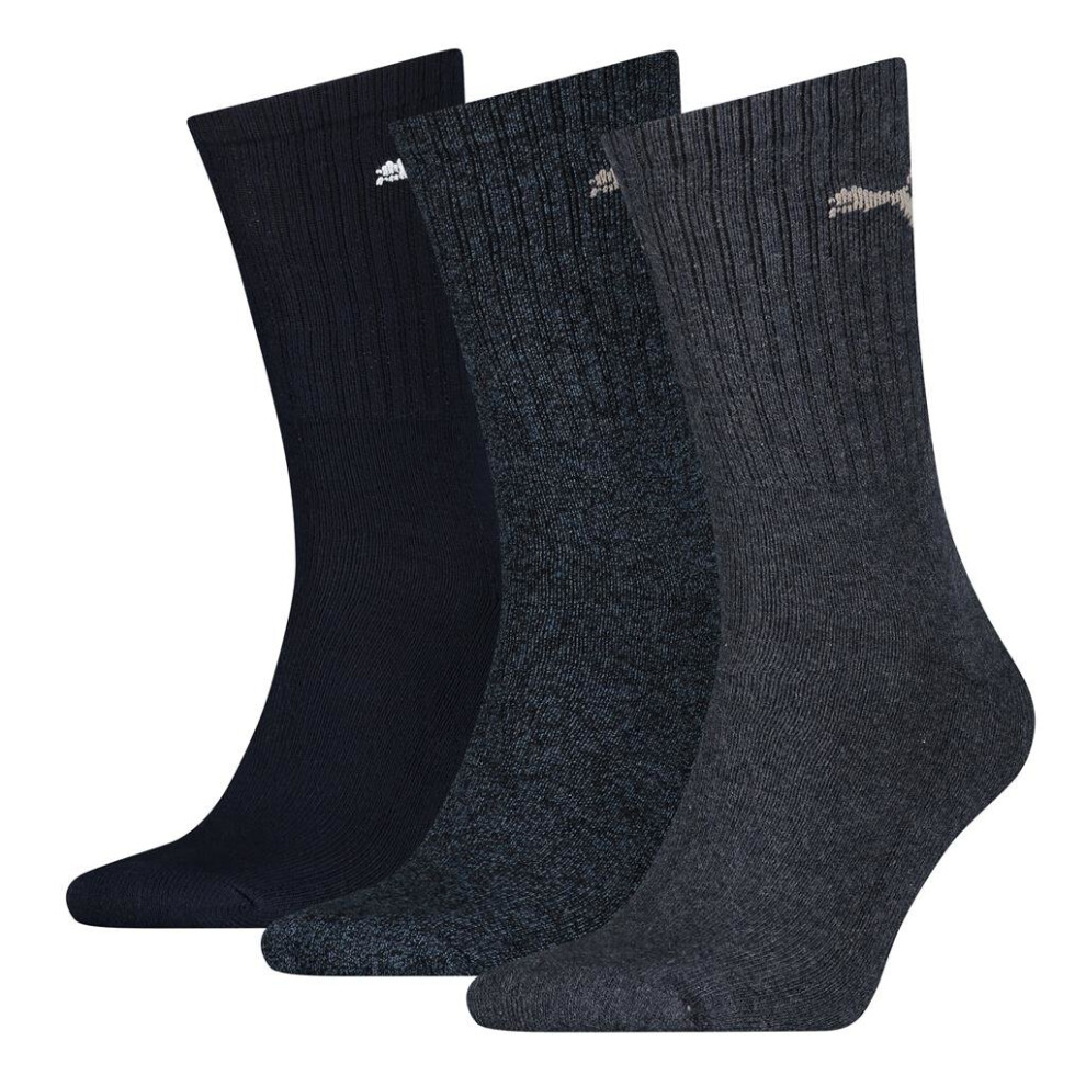 Puma Navy Sports Crew Socks (3 Pairs) - Image 3
