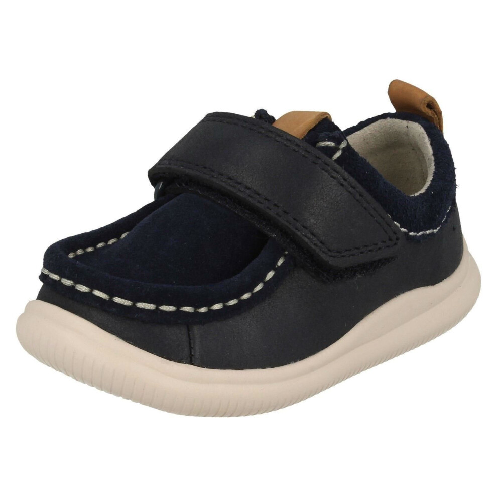 (UK 5 Infant, Navy (Blue)) Boys Clarks Casual Shoes Cloud Sea - F Fit