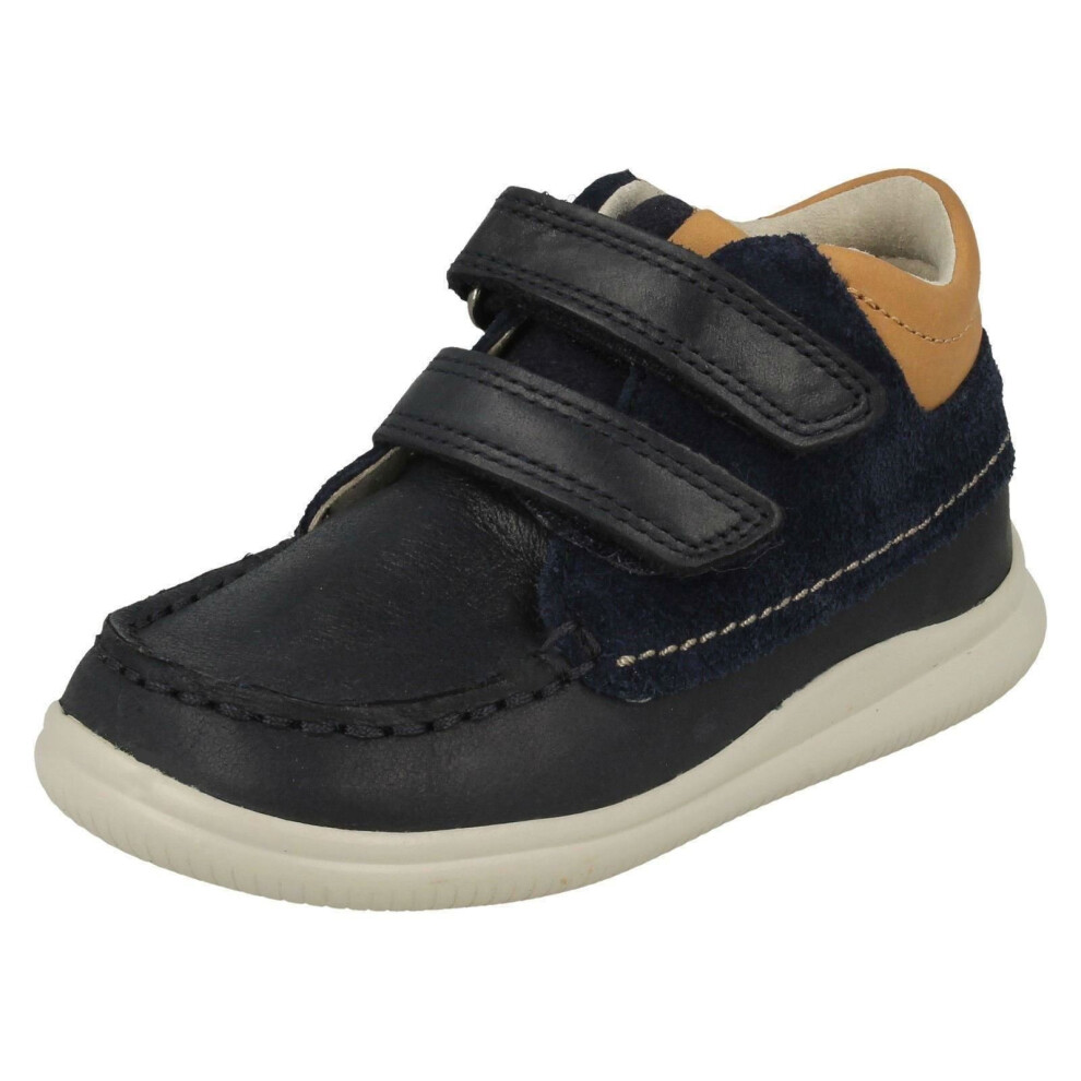 (UK 5 Infant, Navy (Blue)) Boys First Shoes By Clarks Ankle Boots Cloud Tuktu - H Fit